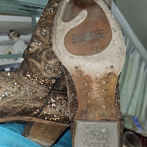 Ladies Corral Glitter Imlay Cowgirl Boots ...leather size 10 - Picture 4 of 8